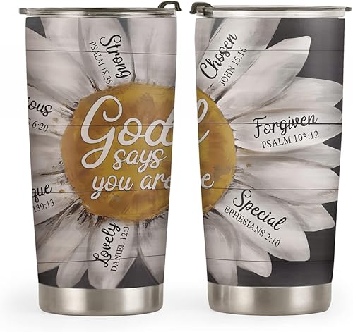 64HYDRO Regalos cristianos de 20 onzas para mujeres, regalos religiosos para mujeres, regalos de San Valentín para ella, termo de café para mujer,