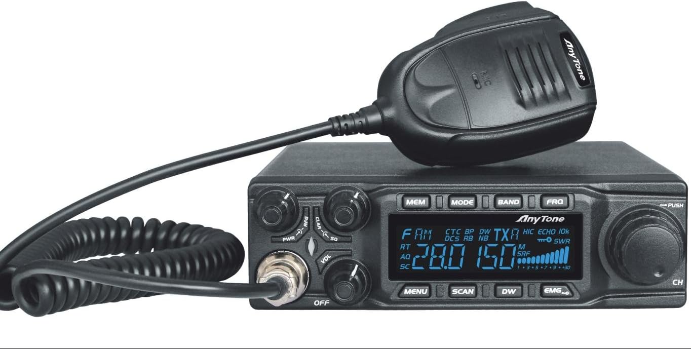 Amazon Com Anytone At 6666 10 Meter Radio For Truck With Ssb Pep Fm Am Pa Mode High Power Output 15w Am 45w Fm 60w Ssb Pep Electronics