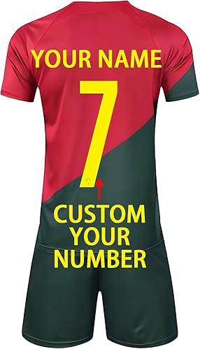 Camisetas de fútbol personalizadas para niños y adultos, uniforme de equipo 2022 con número de nombre, conjunto de pantalones cortos, regalos,