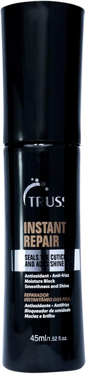 TRUSS Instant Repair Hair Serum - Leave-In Split Ends Sealer & Humidity Blocker - Provides Thermal Protection & Replenishes Moisture, Shine & Softness - Frizz Control Hair Care Products (1.52 fl oz)
