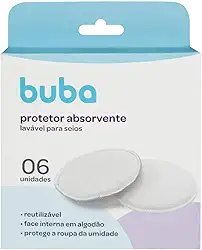 Buba Kit Protetores Absorventes P/Seios Lavaveis Buba Branco