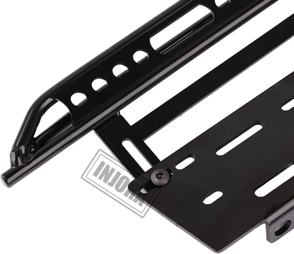 INJORA RC Car Pedals RC Side Board 2pcs RC Steps Plate Rock Sliders for 1:10 RC Crawler Axial SCX10 SCX10 II 90046 (Black)