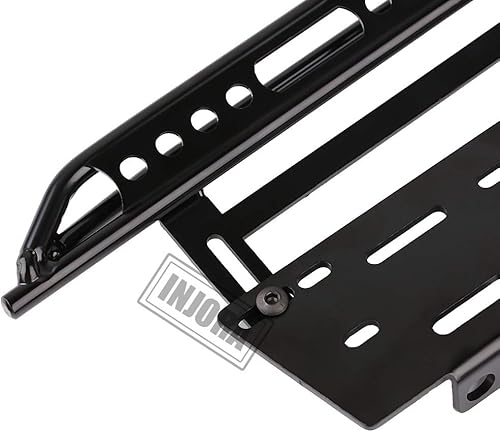 Miniatura 5 de INJORA Pedales de coche RC Junta lateral 2 piezas RC Steps Plate Rock Sliders para 1:10 RC Crawler Axial SCX10 SCX10 II 90046 (negro)