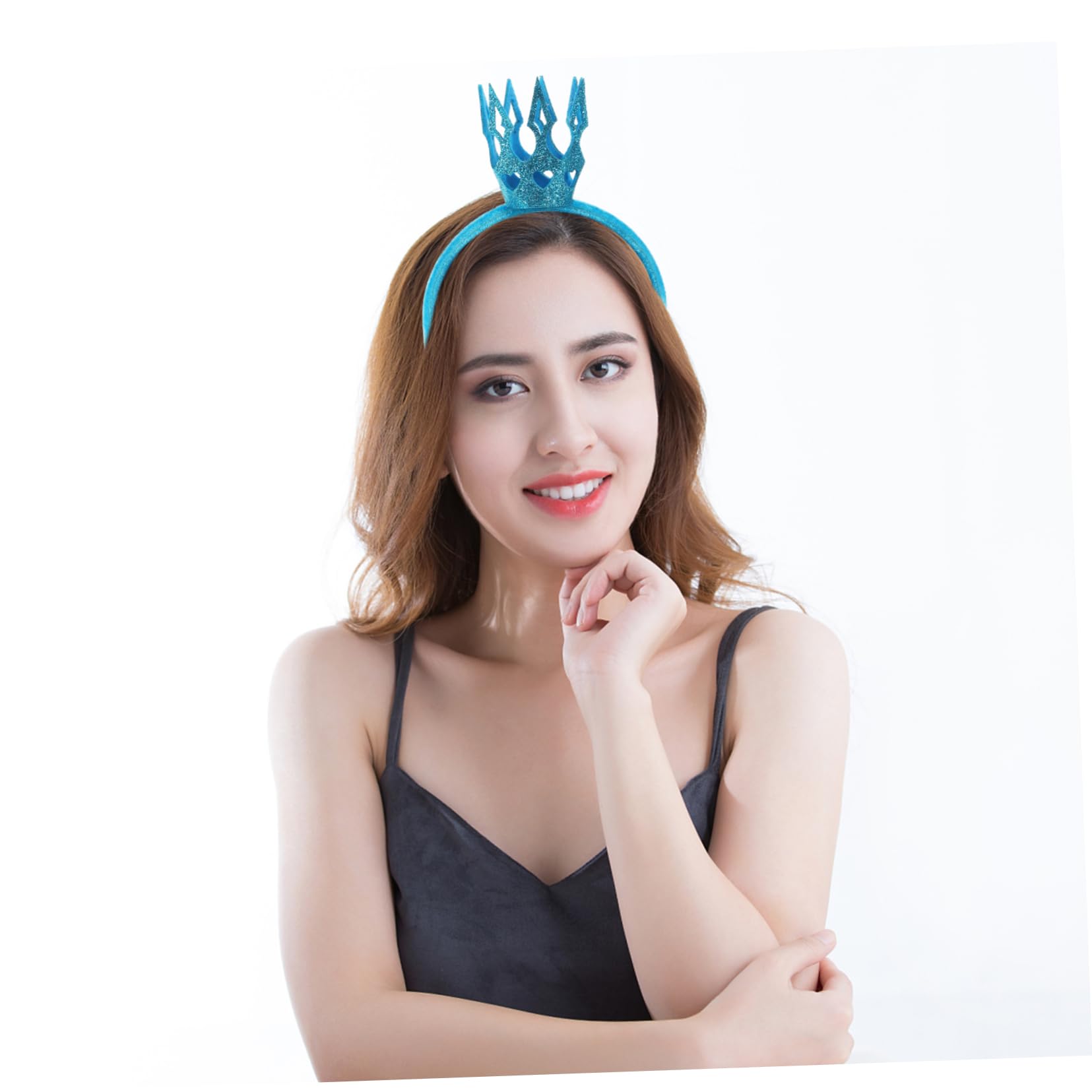 Couronne Décorative Bleu, 1 Pièce, Accessoire Léger pour Fête et Cosplay