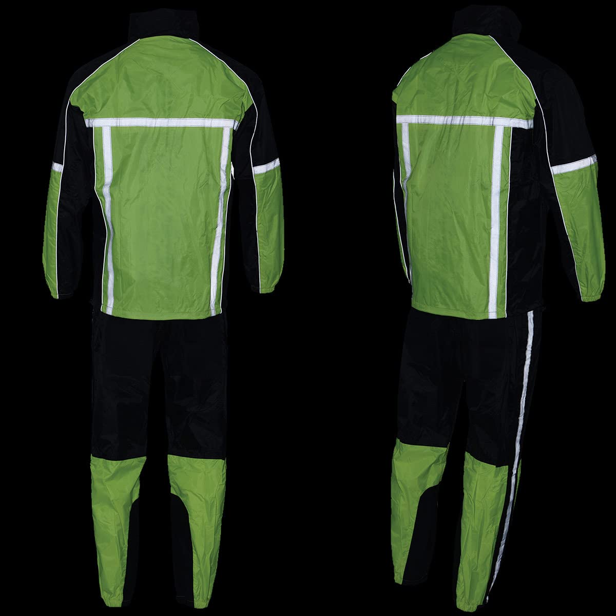 Milwaukee Leather MPM9510 - Traje de lluvia resistente al agua para hombre con cinta reflectante de alta visibilidad