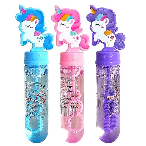 Caixa com 24 Bolhas de Sabão Unicórnio Lembrancinha de Festa Infantil Sacola Surpresa