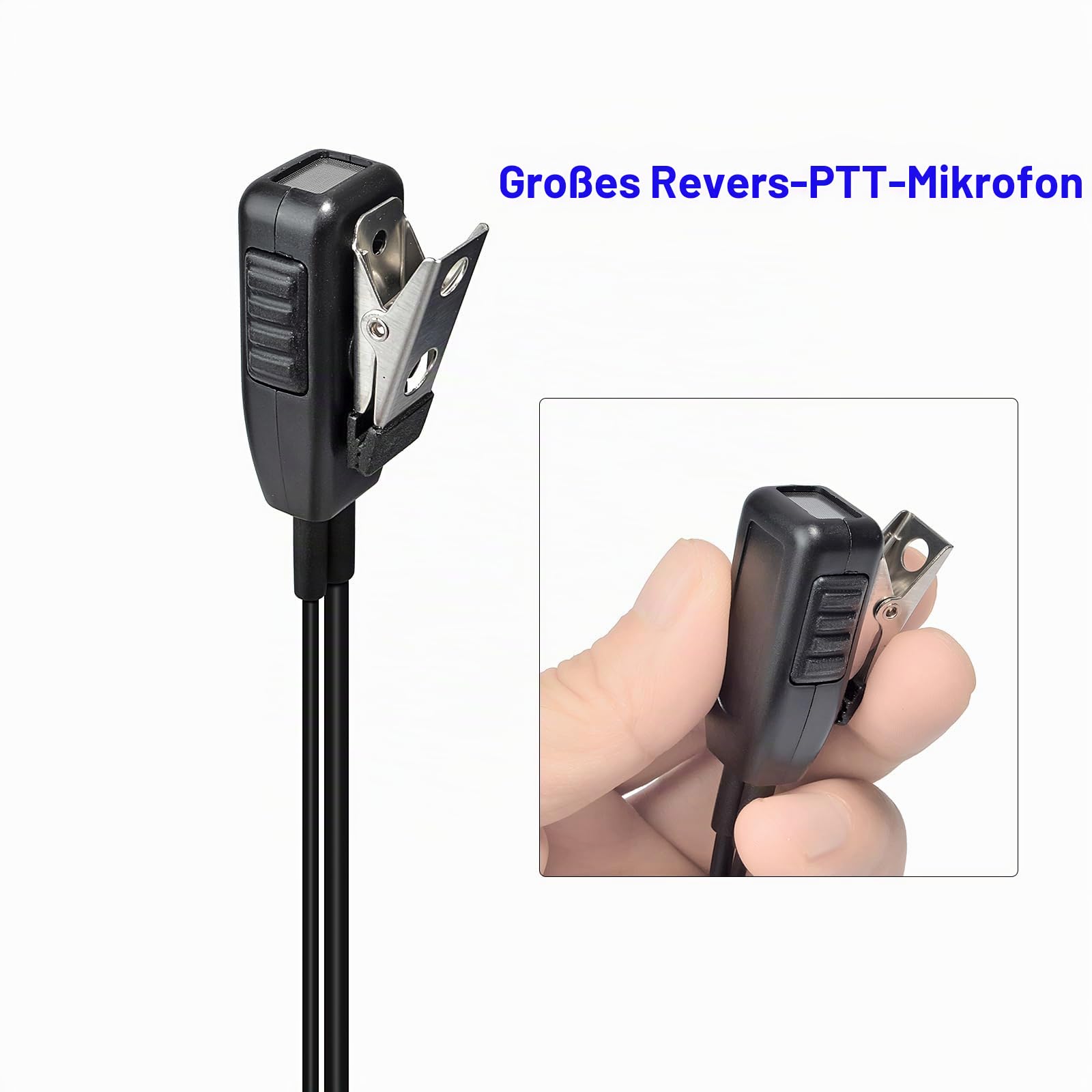 UAYESOK Security Funkgerät Headset Ohrhörer In Ear Schallschlauch Kopfhörer für Sepura STP8000 STP9000 STP8238 SC20 SC21 Tetra PTT Mikrofon Walkie Talkie Zubehör (Sepura + 1 Paar Ohrstöpsel)