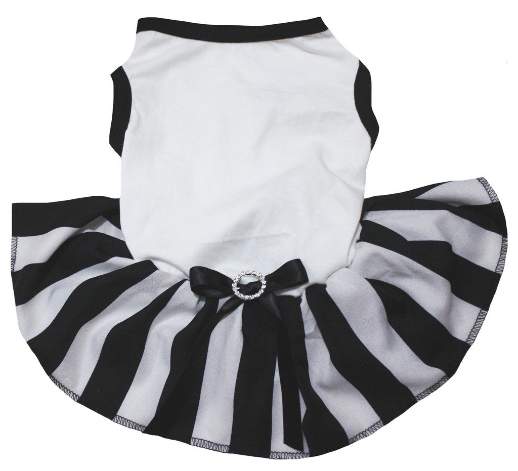 Robe blanche pour chiot coupe ajustée anti-frottement style tutu