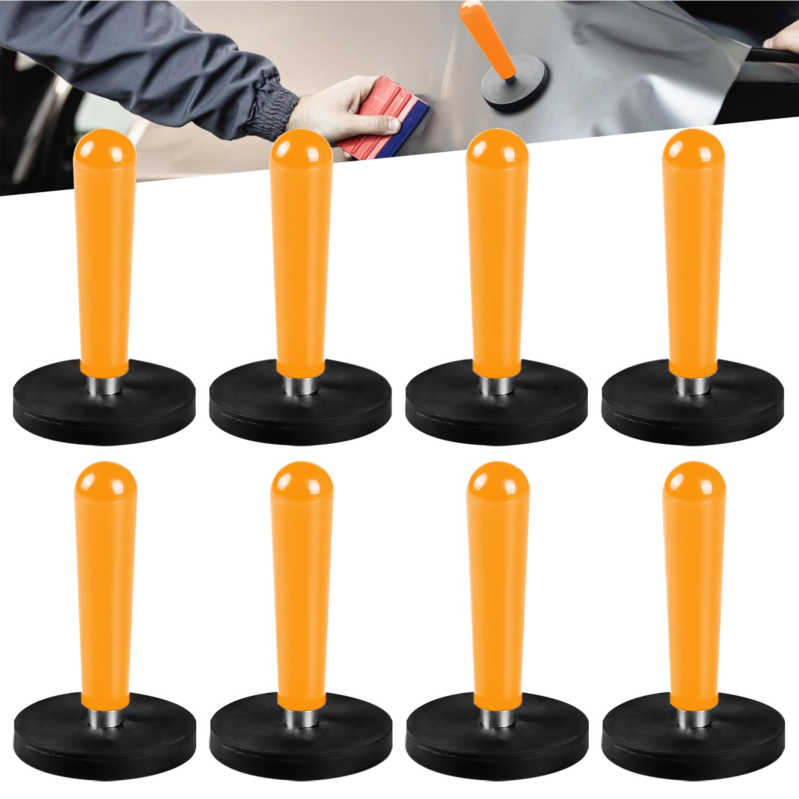 8 imanes de montaje para automóviles: soporte magnético para embalaje, imanes de montaje, herramienta de lámina para papel de aluminio, envoltura de coche, lámina de coche, envoltura de