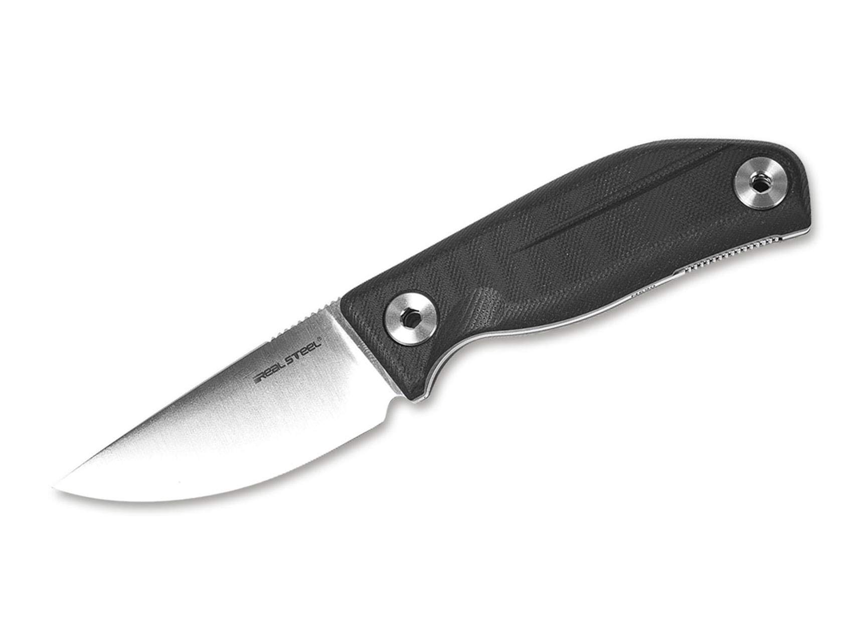 Real Steel Uniseks – nóż dla dorosłych CVX-80 Black ze stali nierdzewnej, czarny, 18,2 cm