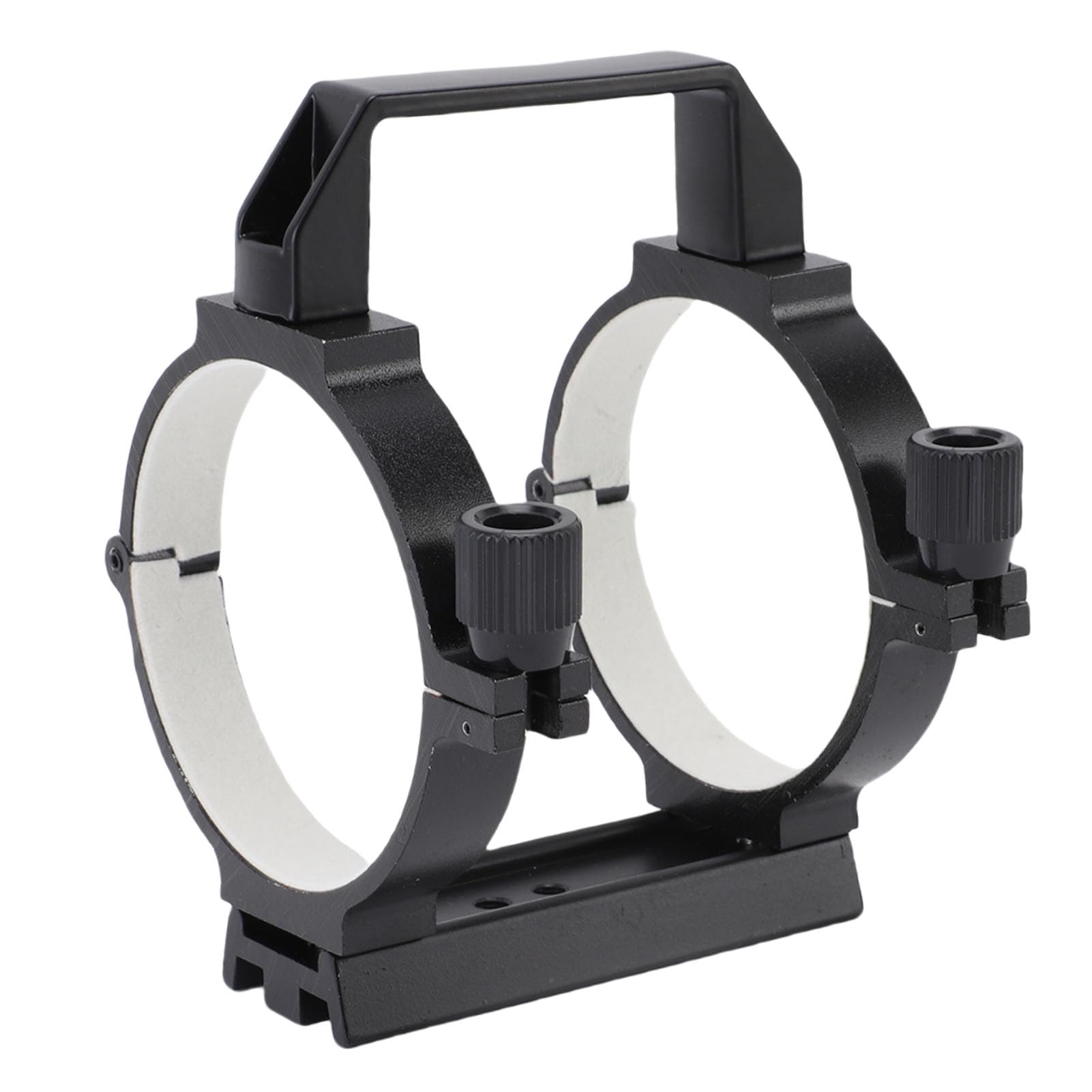 Hidyliu Anillo de Tubo de Telescopio Ajustable con Tiras Acolchadas Abrazadera de Metal Robusta para Telescopio Astronómico de 80 Mm a 90 Mm Uso en Exteriores