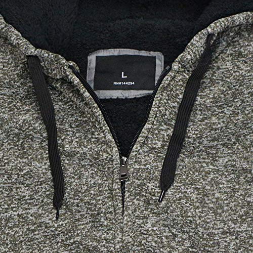 Image of Gary Com Heavyweight Sherpa Hoodies for Men, Thick Fleece Lined Full Zip Up Winter Warm Sweatshirts Work Jackets