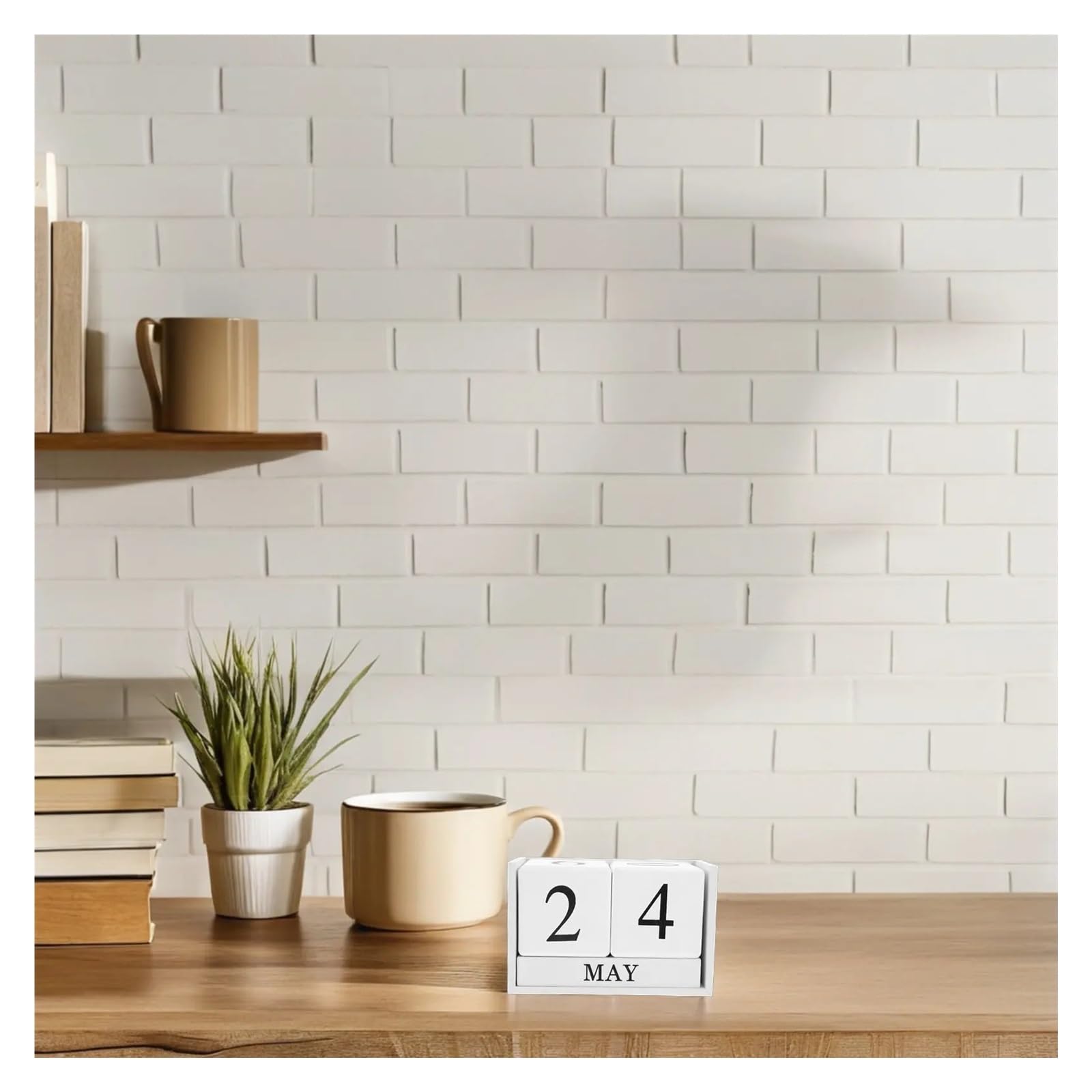 Calendrier De Bureau En Bois Bloc Flip