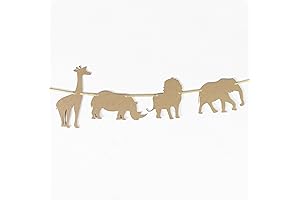 Wild One Sign Jungle Safari Animals Garland Banner