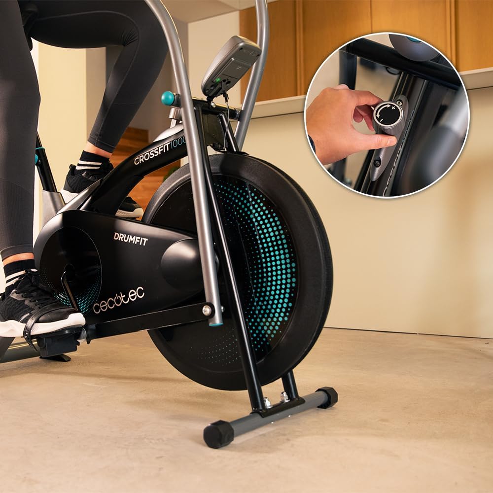 Close-up of the manual resistance adjustment knob