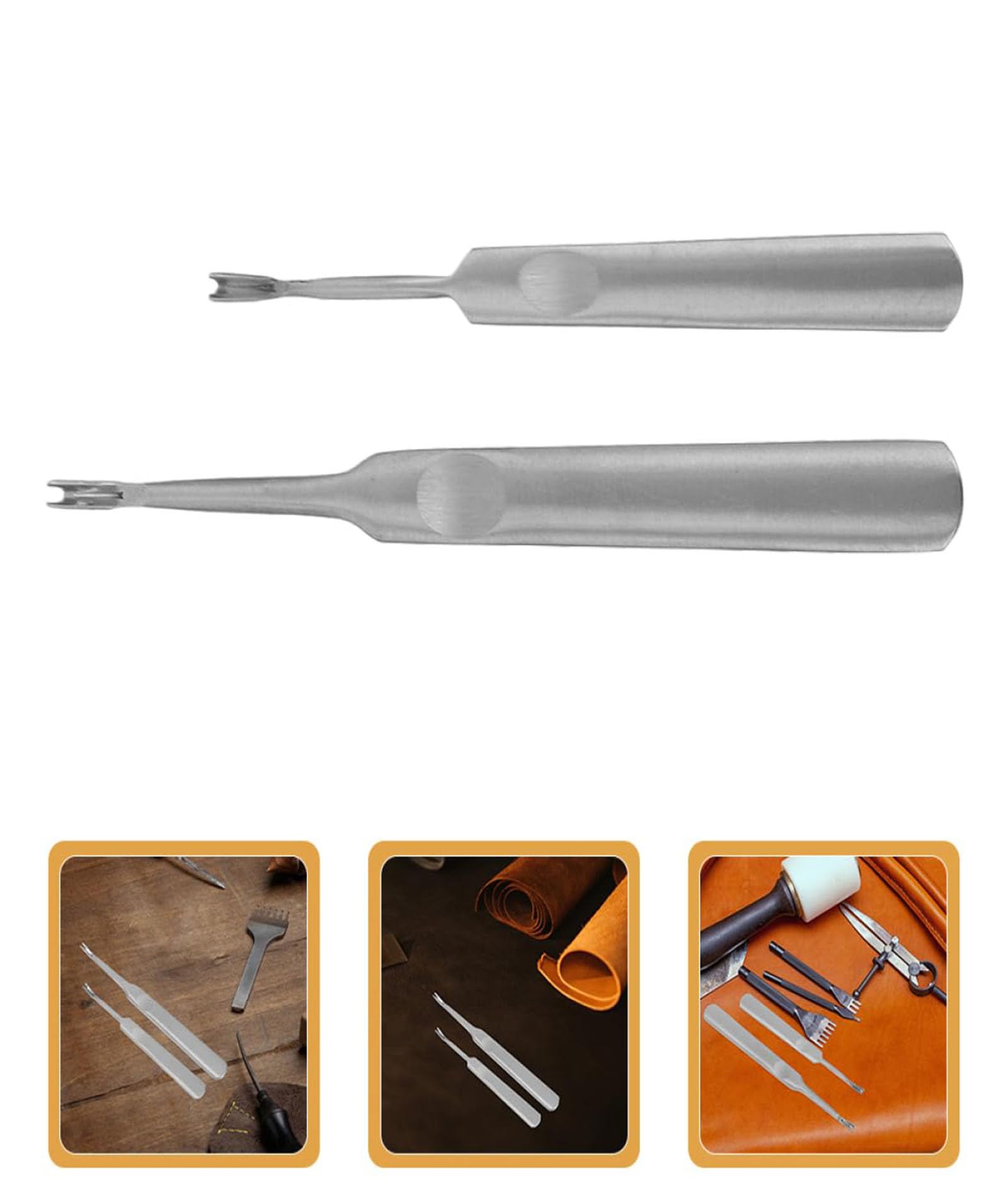 2PCS Leather Craft Tools, Leather Cutting Tools, Professional Leather Beveler Tool and Edge Trimmer for Leather Working, DIY Leather Crafting, Manicure and Cuticle Removal 3