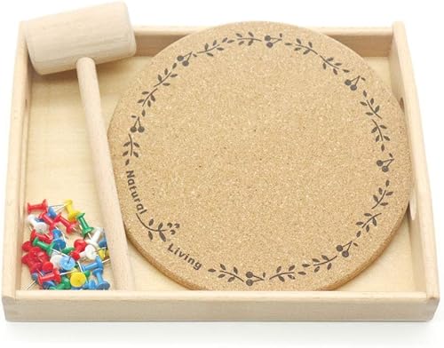 DANNI Gudong Montessori Practical Life Material Martillo y clavos Set con bandeja de madera Montessori Juguetes educativos de madera para niños (1)