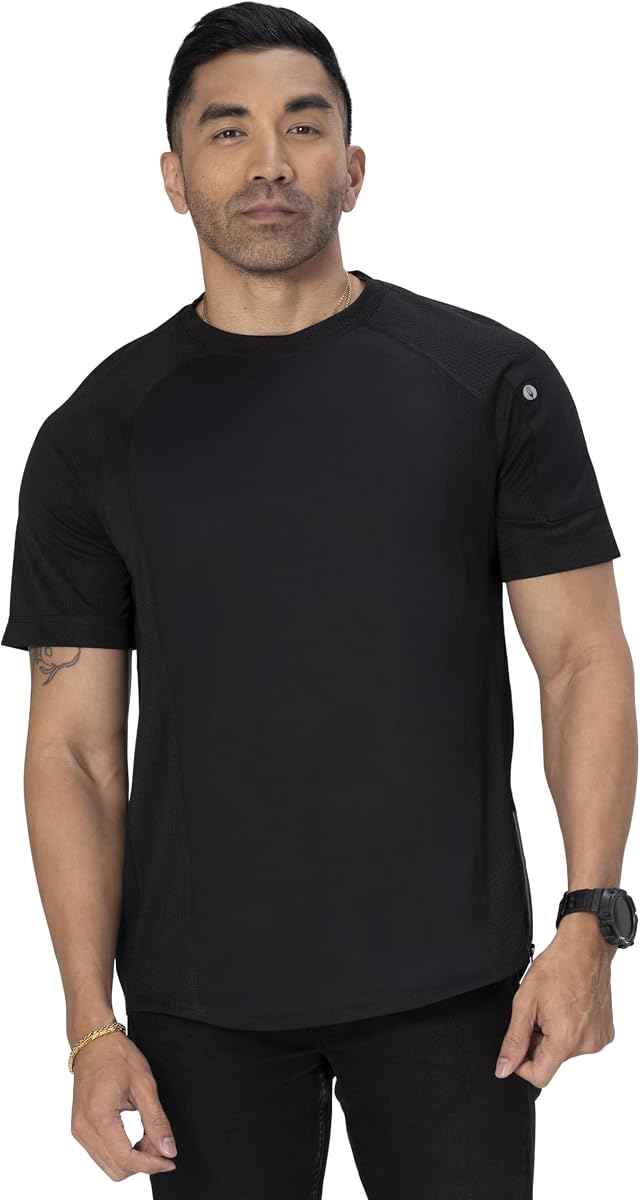 Camisa de cuello redondo Aryes Cool Vent de Chef Works para hombre