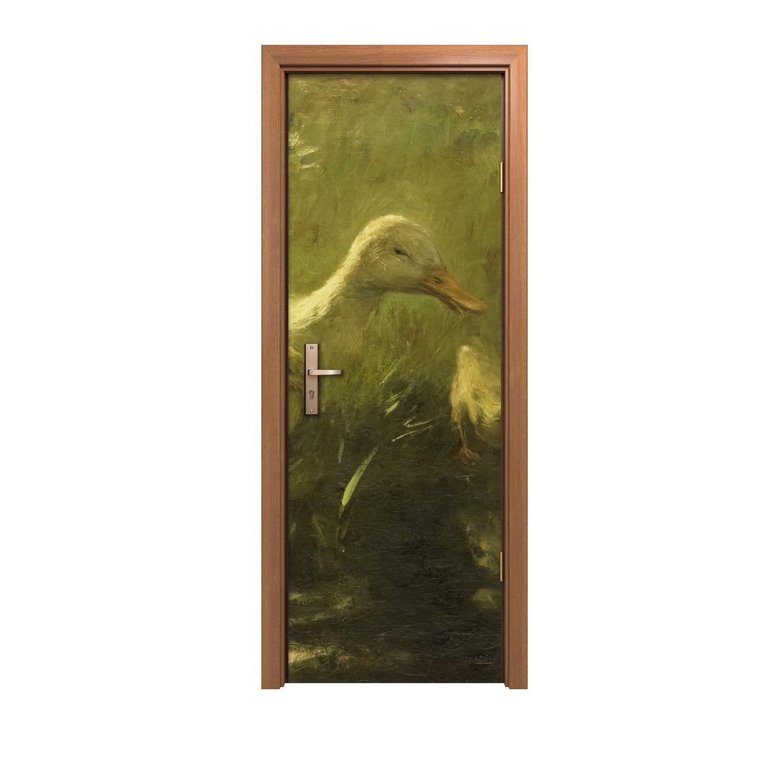 Autocollant de porte pour masquer les imperfections décor animaux nature