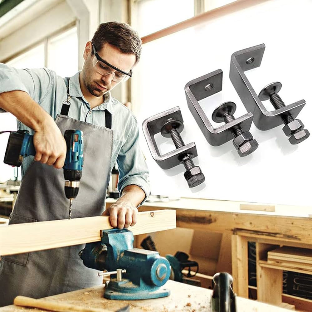 Amazon | Bokupatu Cクランプ 金具 c型クランプ コの字 4個