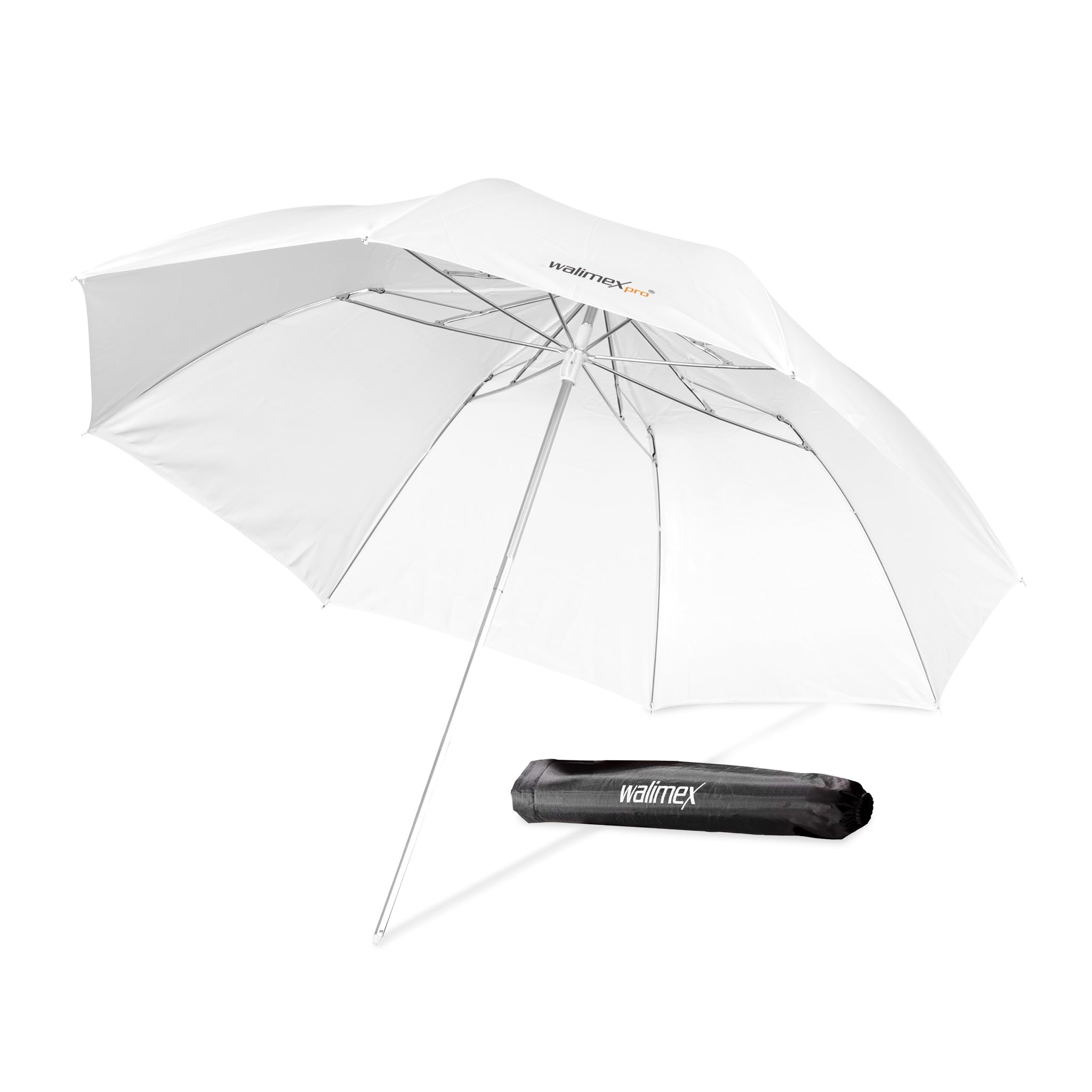 Walimex Pro Mini Parapluie Translucide 91 cm (pliable, taille de transport env. 40 cm, sac de transport inclus)