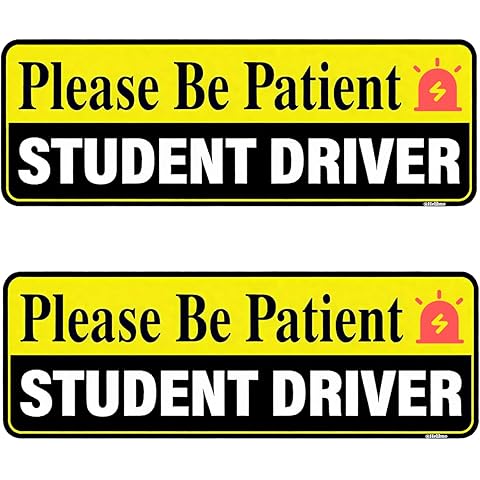 2PCS Student Driver Magnet for Car,Removable Novice Driver Safety Attention Sign, F...