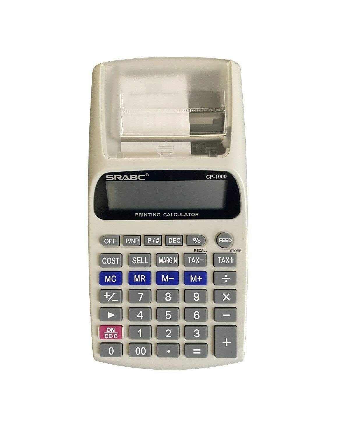 Calcolatrice scrivente,con Stampante per scontrini Non fiscale con Display LCD a 12 cifre per aziende, Negozi, attività Dimensioni: 19 x 9,5 cm