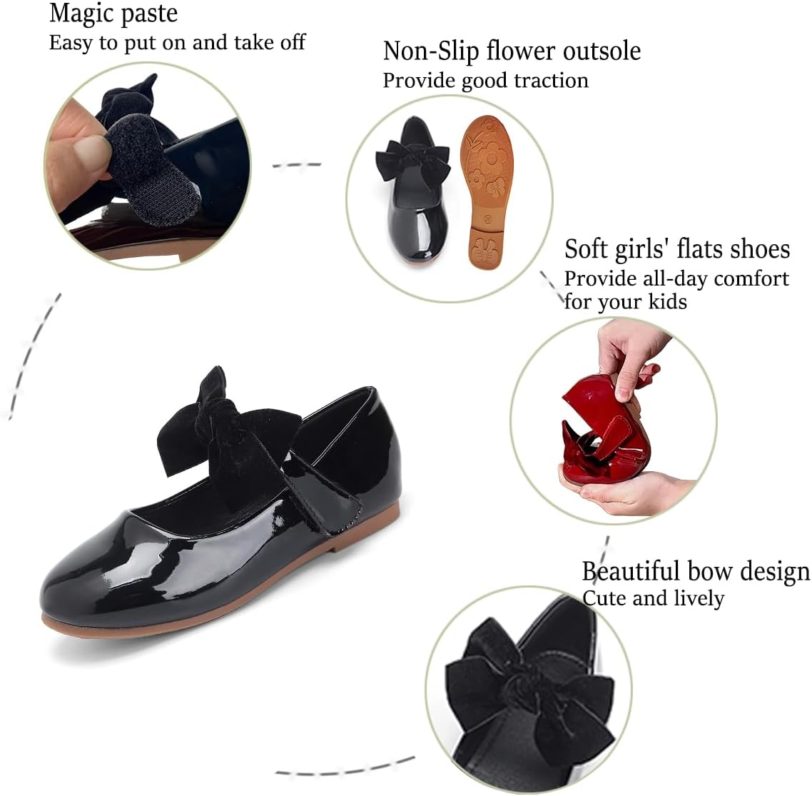 Girls Toddler Dress Shoes Ballet Mary Jane Flats for Baby Little Kids Girl - Image 4