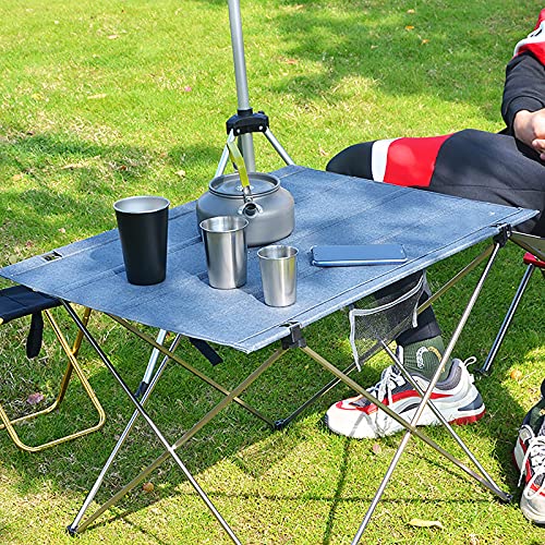 Table de camping portable pliable noire pour éviter le sol instable - 4