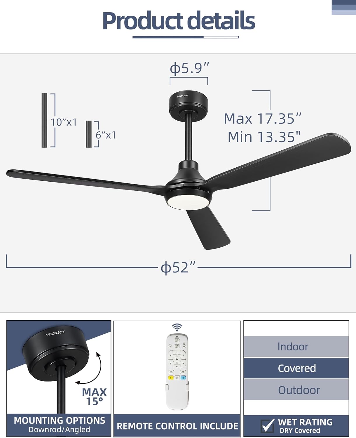 Man installing the LED light kit and cover on the ceiling fan