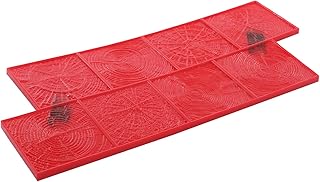 Concrete Texture Wall Mold Reusable for Courtyard Paths/Driveways/Sidewalks, 72 x 32 x 1.8cm, Red