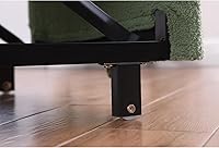 Vista 8 de Silla Cama Retractable para Espacios Pequeños, Sofá Cama Individual de Tela de Oso de Peluche con Respaldo Ajustable