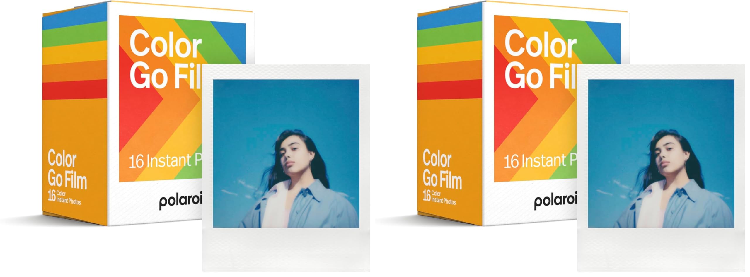 Go Color Film - Double Pack (16 Photos) (6017) - Only Compatible with Polaroid Go Camera (Pack of 2)