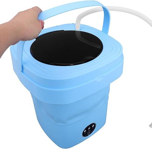 Miniatura 3 de Portable Mini Folding Washer Machine with Spin-dry Function for Home Dormitory Compact Lightweight Collapsible Washer with Modes for Small Clothes