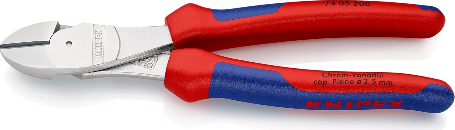 74 05 200 SB High Leverage Diagonal Cutters 7, 87" Chrome Plated In Blister Packaging