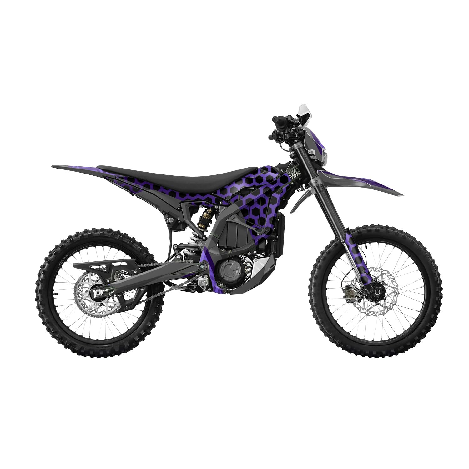 Surron Ultra Bee Graphics Kit Wrap - Hex Purple - Sur-Ron Skin - Premium 3M Vinyl Protective Wrap Decal Cover - Easy to Apply | Crafted in The USA by MightySkins