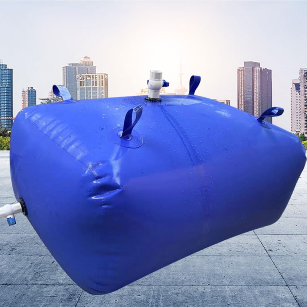 Portable Water Storage Bladder, Foldable Large Capacity Soft Water Bag Storage Container, for Garden, Camping & Car Use,Blue,5100L/3x2x0.85m