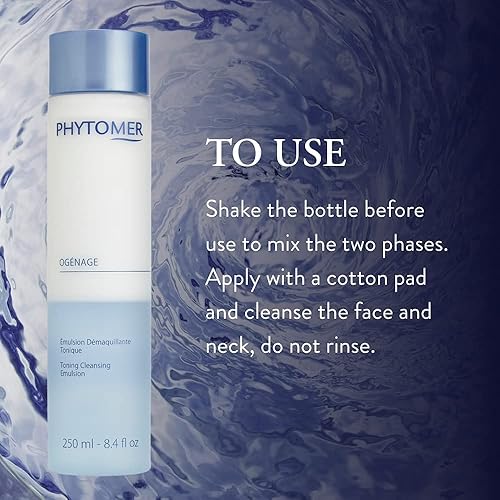 Miniatura 4 de PHYTOMER Ogénage - Emulsión limpiadora tonificante | Limpiador facial de doble acción elimina el maquillaje y los tonos en uno | Limpiador facial