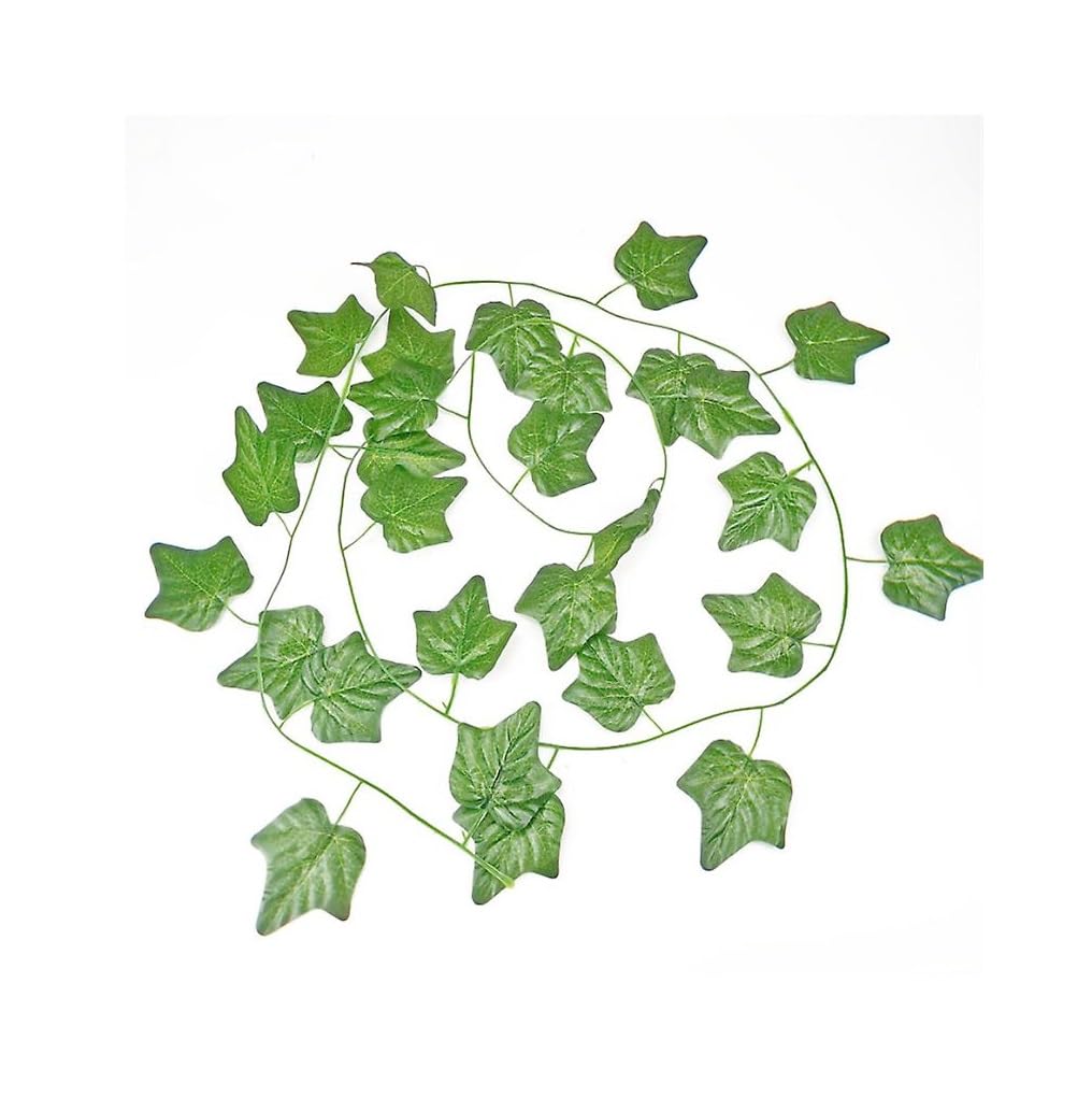 SPHINX Polyester Artificial Leaves Creeper Decoration Approx 7 Ft. Height (Shapes/ As Per Stock) - No. Of Strands- (2 Pieces, Pea Plant (Lauki, Grapevine Passionflower, And Glory Lily, Green)