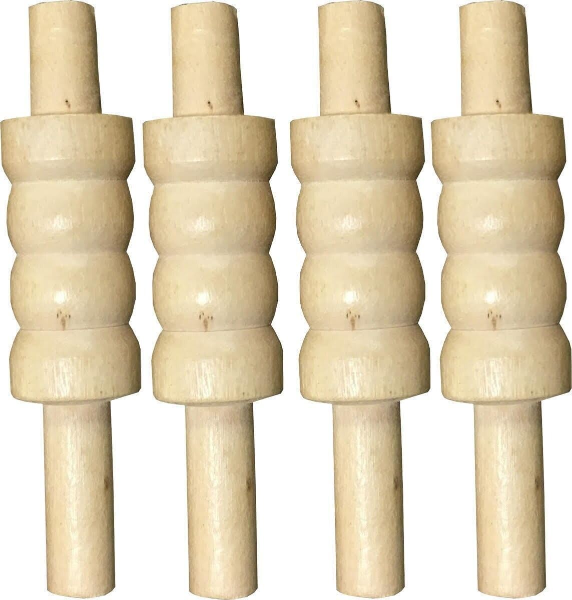 22YardsPro Wooden Cricket Stumps Heavy Bails, Set of 4 Durable Replacement Bails for Indoor & Outdoor Cricket Practice and Matches — image 1
