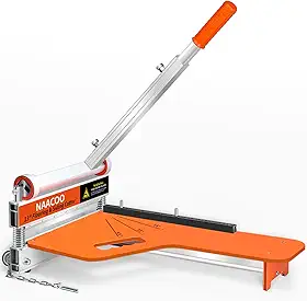 Cortador de piso laminado, cortador de piso de vinil NAACOO de 33 cm com roda, cortador de prancha de vinil – apenas 1 passo para corte de ângulo e comprimento, ferramentas de piso - corta prancha de