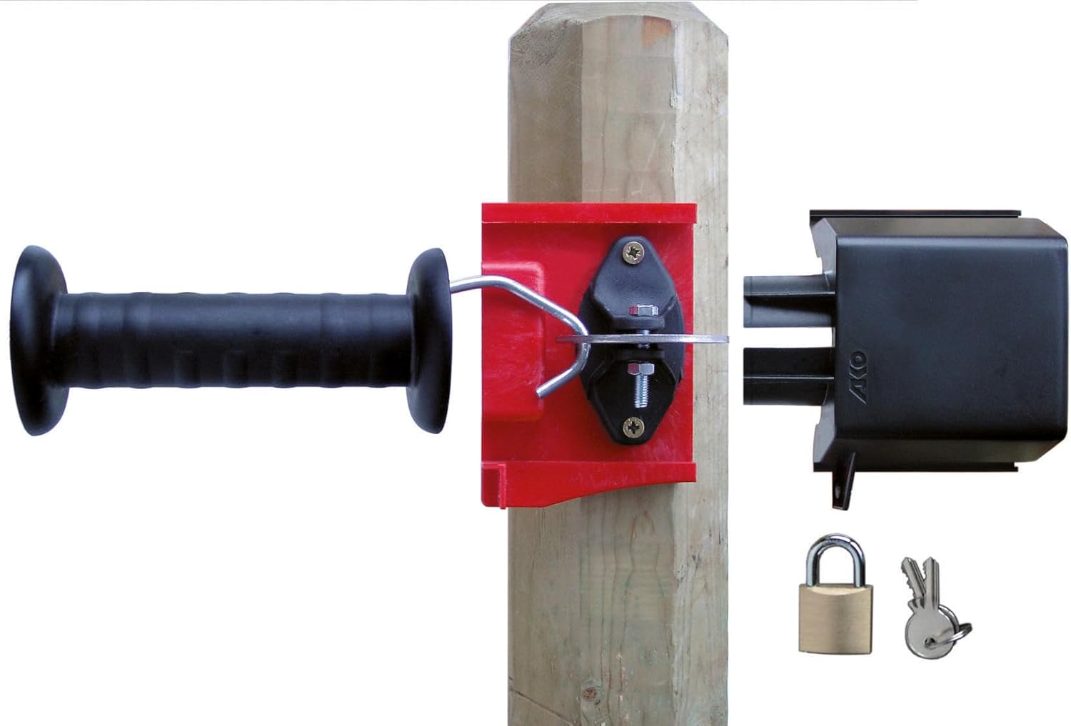 Kerbl GateLock Lockable Gate System with Padlock 2 Keys Set of 2