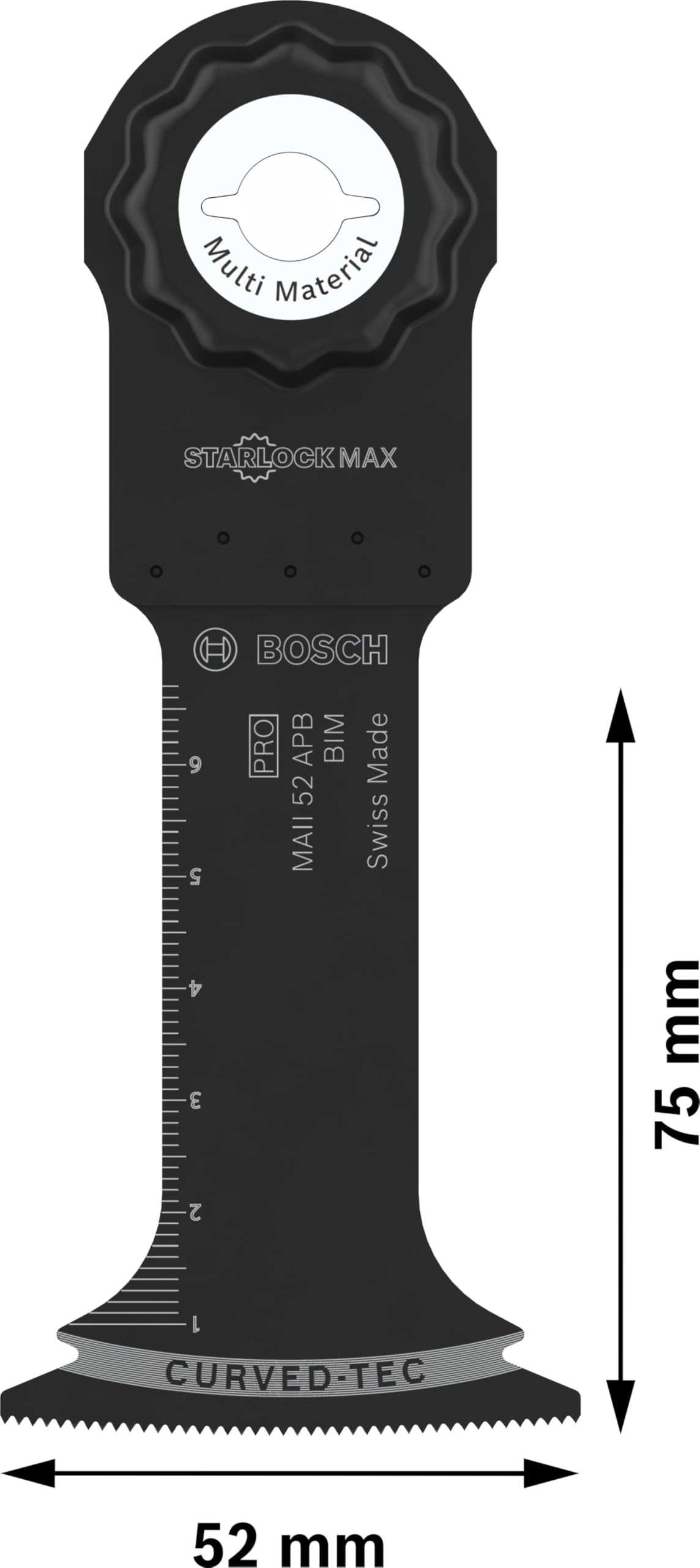 Bosch 10x Hoja multiherramienta PRO Multi Material MAII 52 APB (para Madera con clavos, Panel sándwich de metal, Anchura 52 mm, Professional Accesorios Multiherramienta)
