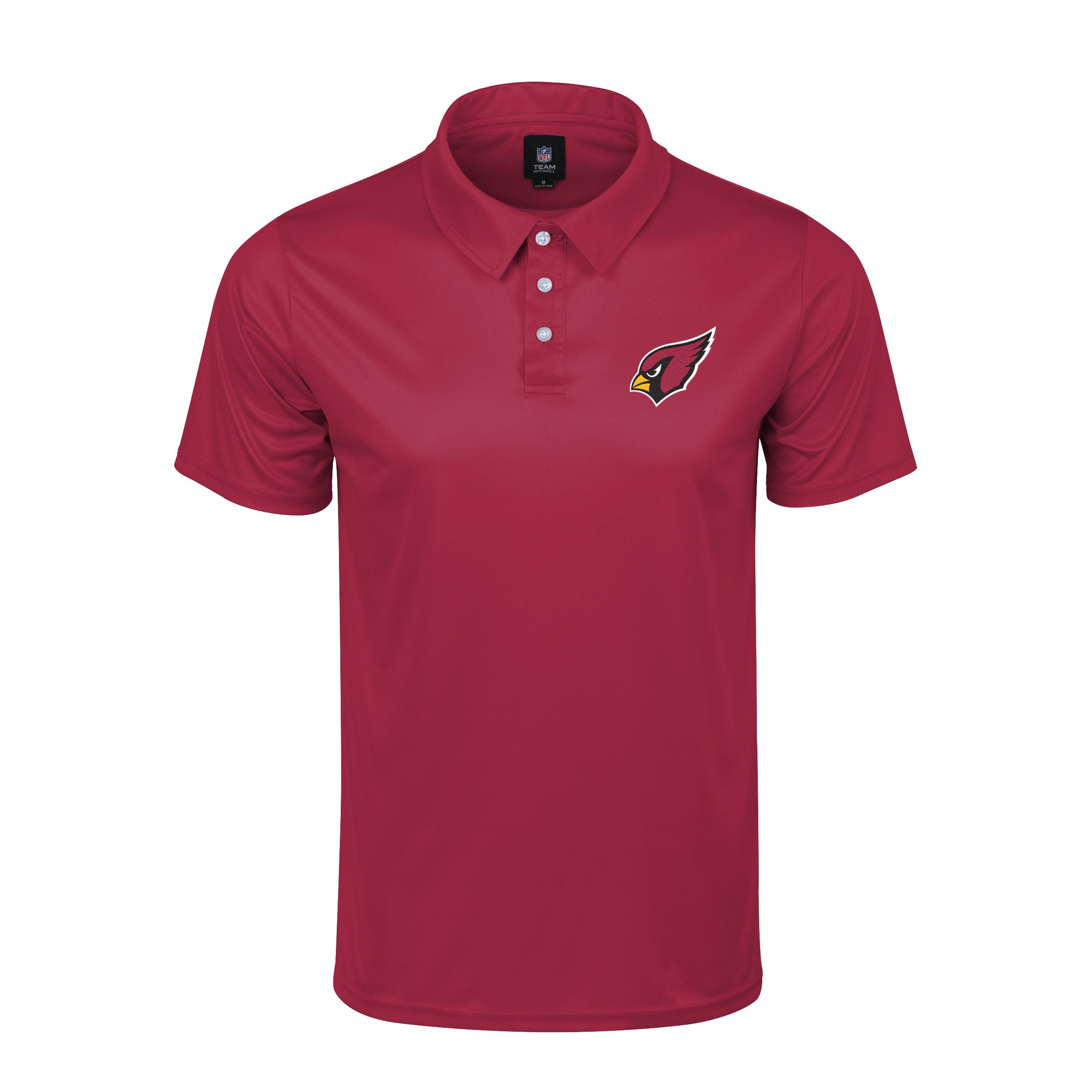 FOCO NFL Men's Officially Licensed Football Team Color Primary Logo Performance Short Sleeve Polyester Polo Shirt, Arizona Cardinals, Large — image 1