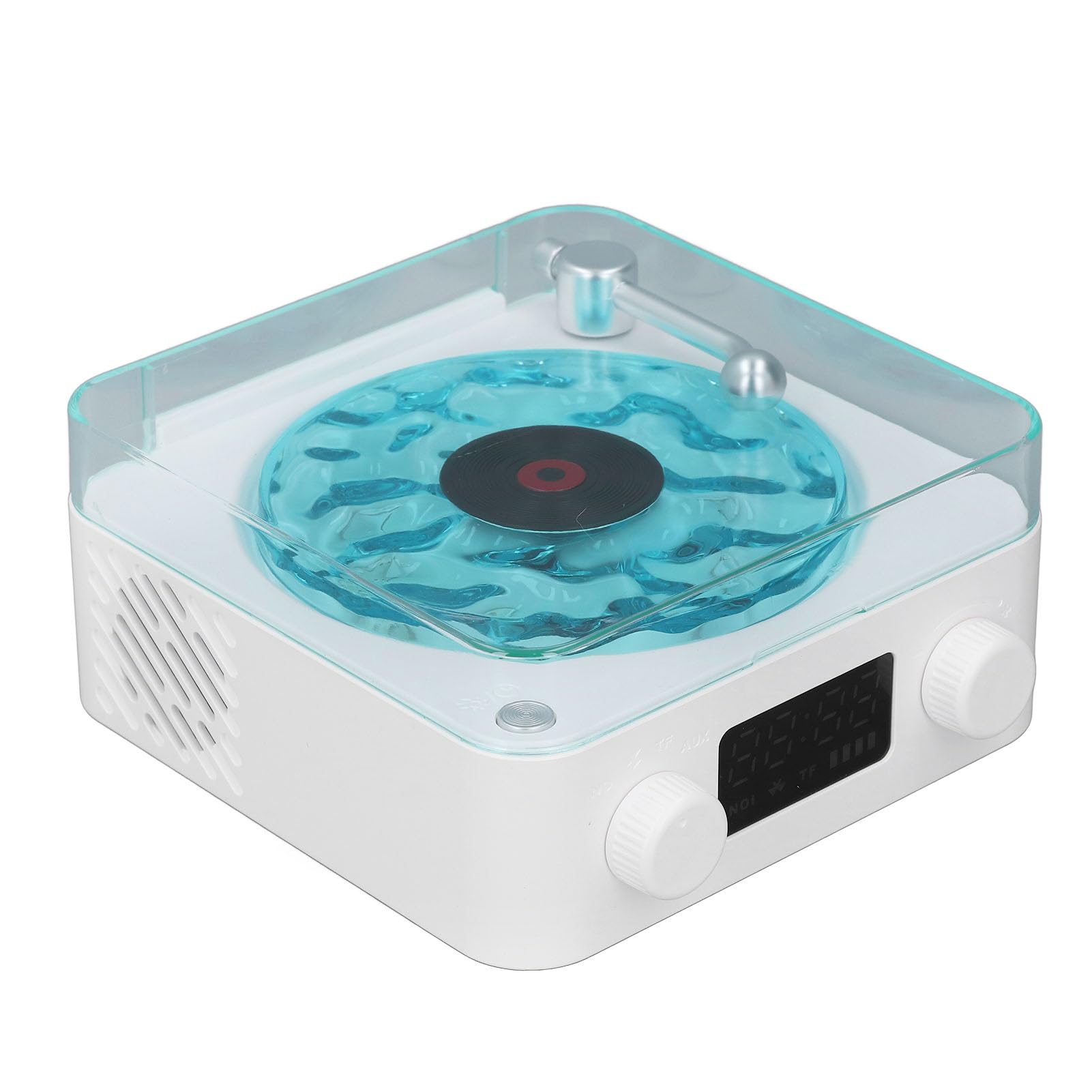 Fdit Multifunktionale White Noise Sound Machine Wecker Nachtlicht Spieluhr Tragbarer Lautsprecher für Schlafzimmer (WHITE)
