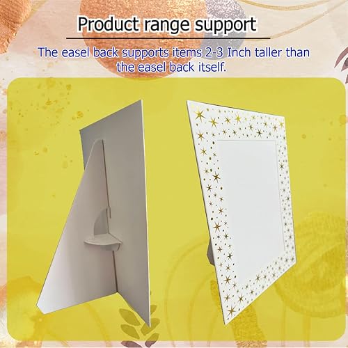 Miniatura 3 de Paquete de 60 caballetes de cartón autoadhesivos de 9 pulgadas, marco de fotos y soporte de caballete de arte, uso para fotos, letreros,