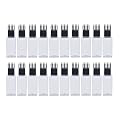 50 ML Empty Hair Root Comb Applicator Oil Shampoo Comb Refillable Sqaure Transparent Bottle With Applicator Cap - Set of
