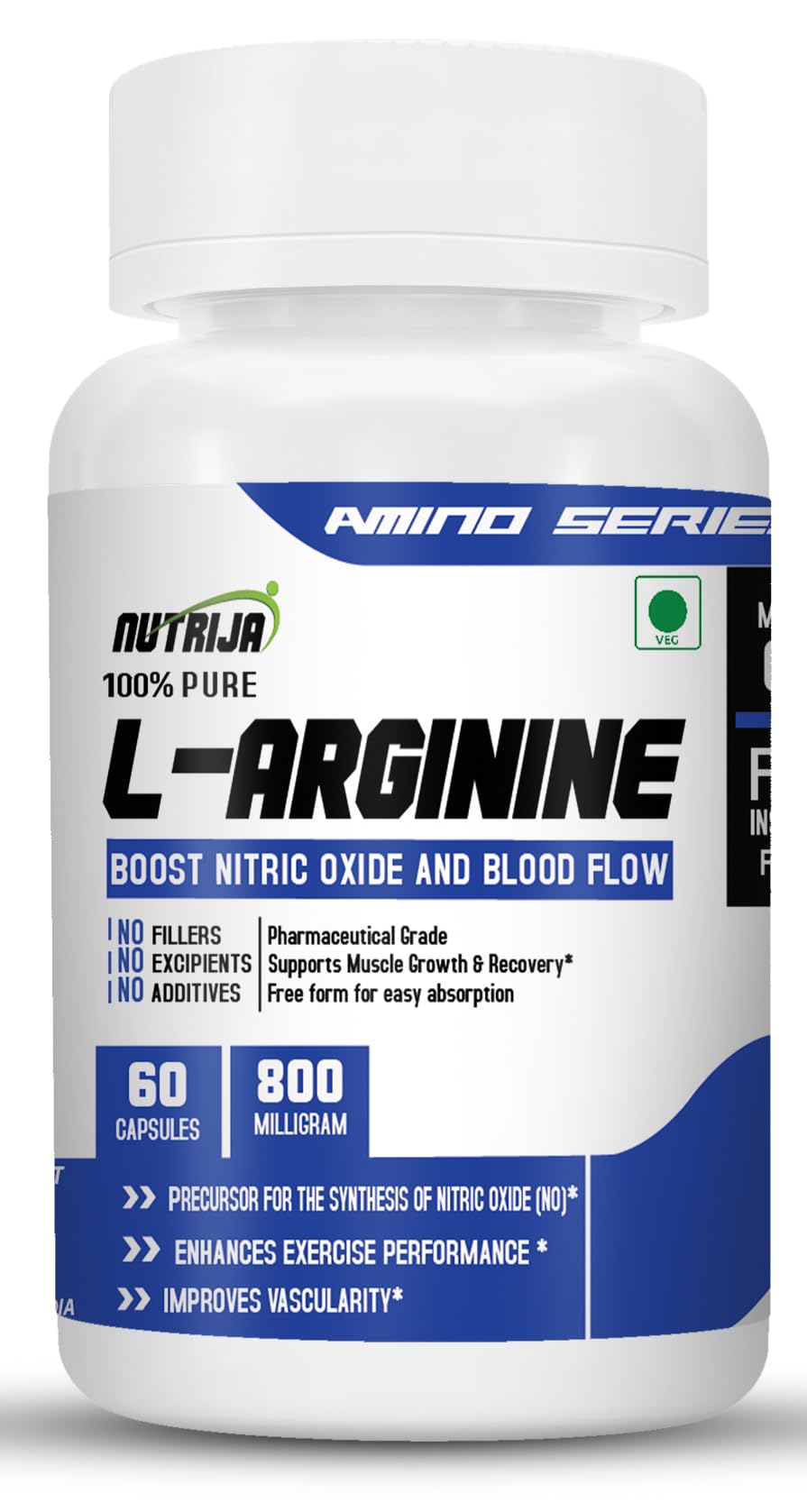 Nutrija-L-Arginine 800MG - 60 Capsules (B07SKFGWQT) Amazon Price History, Amazon Price Tracker