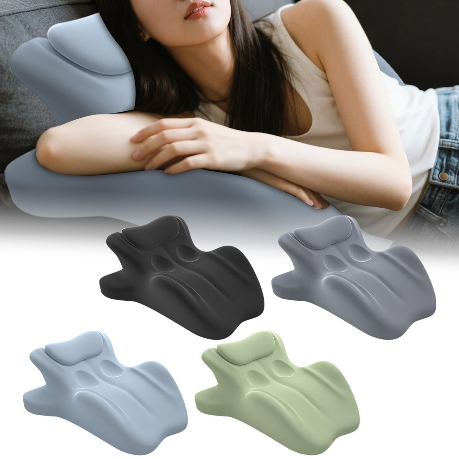 Sweet Spot - Cuscino ergonomico per coppie, 27°, per intimità, in memory foam, per parte bassa della schiena, fianchi e collo, per coppie, adulti, per tutte le posture (nero)