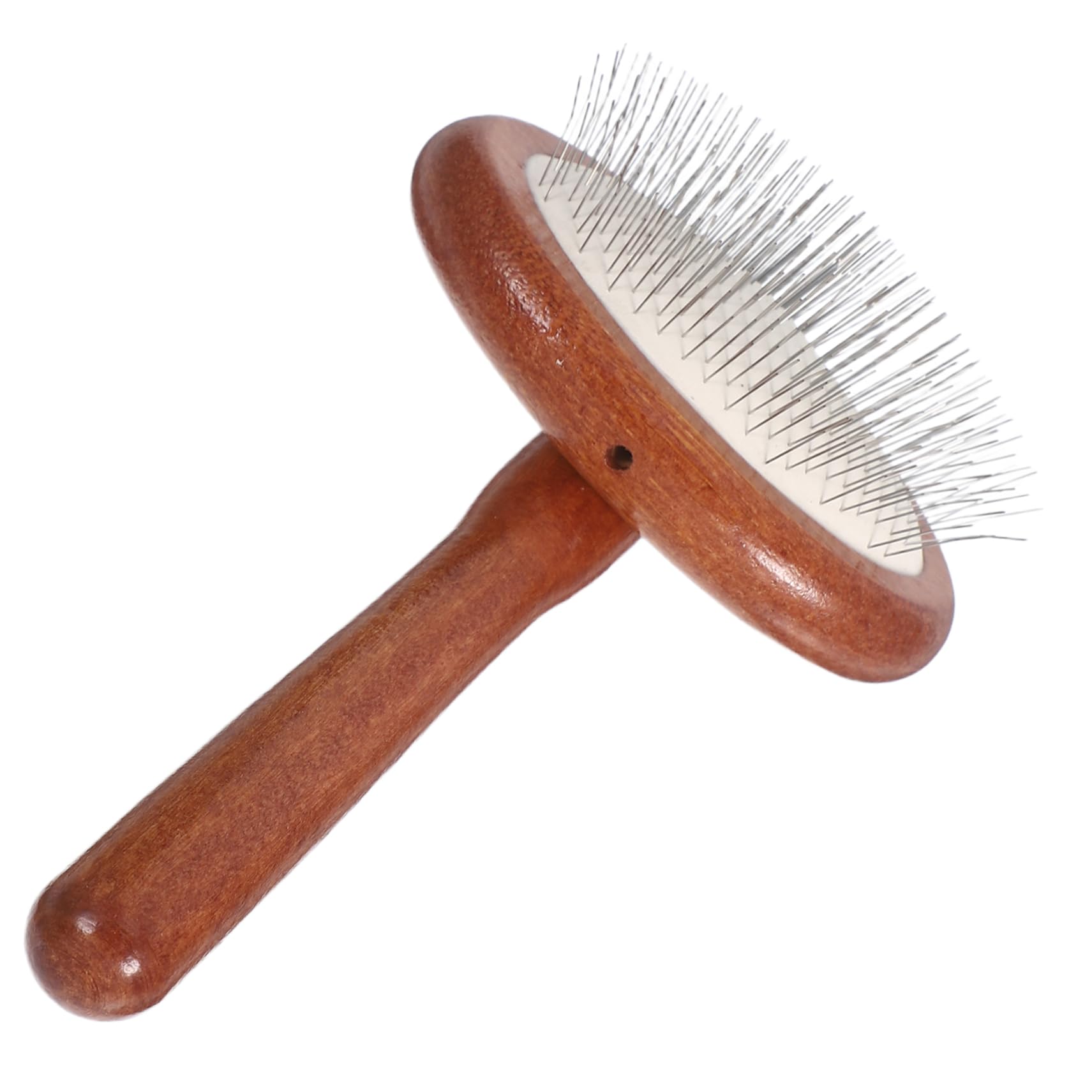 Abaodam Wooden Dog Comb Deep Cleaning Brush for Pet Grooming Fabric Carding Brush Gentle Pins for Deshedding